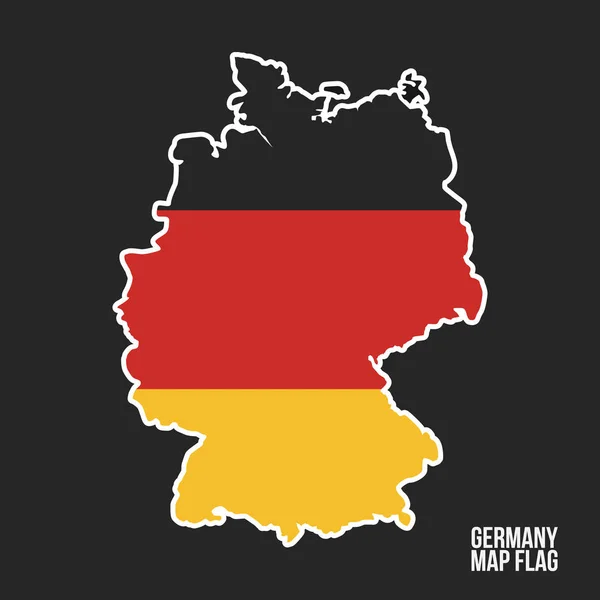 Γερμανικό Εικονίδιο Χάρτη Εικονογράφηση Διανύσματος — Διανυσματικό Αρχείο