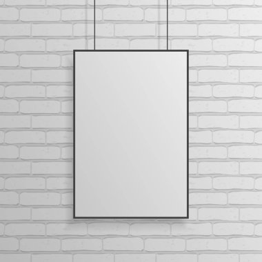 Beyaz poster. Vektör şablonu