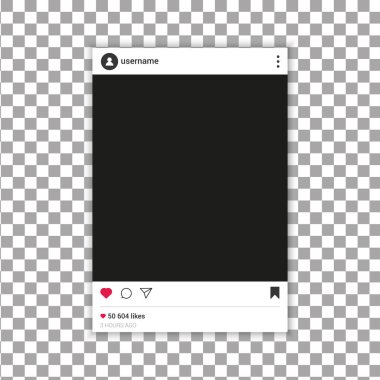 Sosyal ağ fotoğraf çerçevesi. Vektör şablonu 