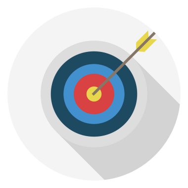 Hedef simge tasarlamak. Düz tasarım.