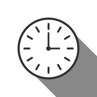 Beyaz arka plan üzerinde izole basit Saat simgesi,