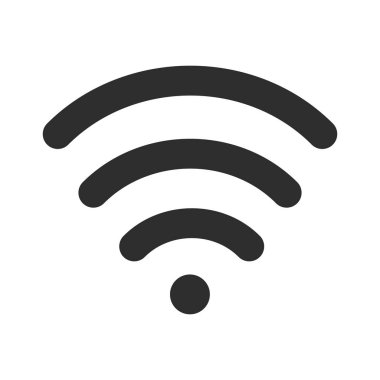 Basit kablosuz simgesi. Vektör çizim