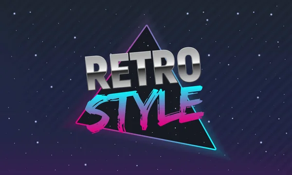 Affiche Style Rétro Fond Futuriste Rétro Années — Image vectorielle