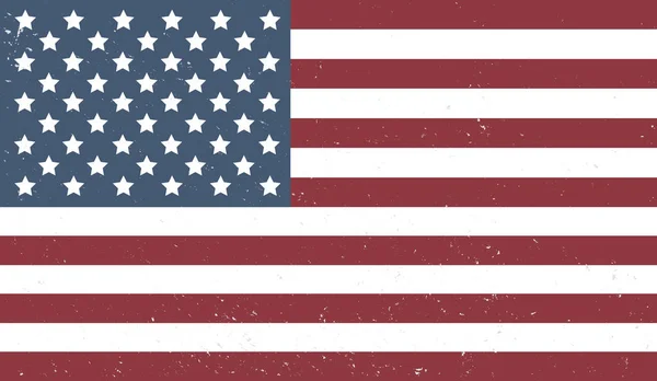 グランジ テクスチャとベクトル米国旗の背景 — ストックベクタ