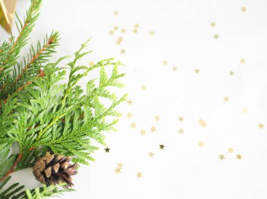 Noel arkaplanı. yeşil ladin dalları