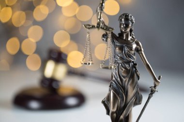 Hukuk ve Justive, altın bokech arka plan