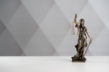 Symbols of law an justice. Concept image clipart