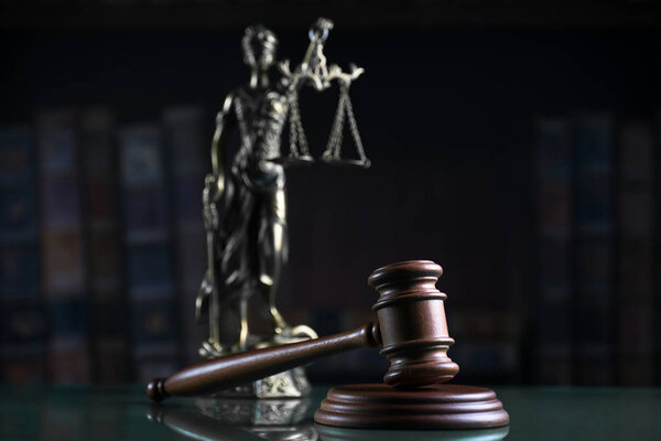 Symbols of law an justice. Concept image