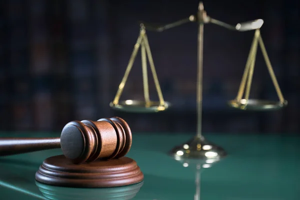 Symbolen Van Het Recht Een Justitie Afbeelding Van Het Concept — Stockfoto