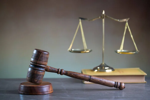 Symbolen Van Het Recht Een Justitie Afbeelding Van Het Concept — Stockfoto