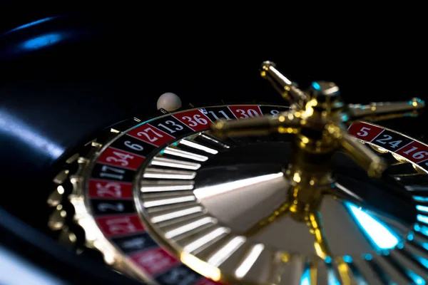 Casino Fundo Fichas Poker Mesa Jogos Roleta Roda Movimento — Fotografia de Stock