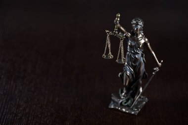 boş denge holding kör Themis heykeli ölçekler, mitolojik Yunan tanrıçası, adalet sembolü