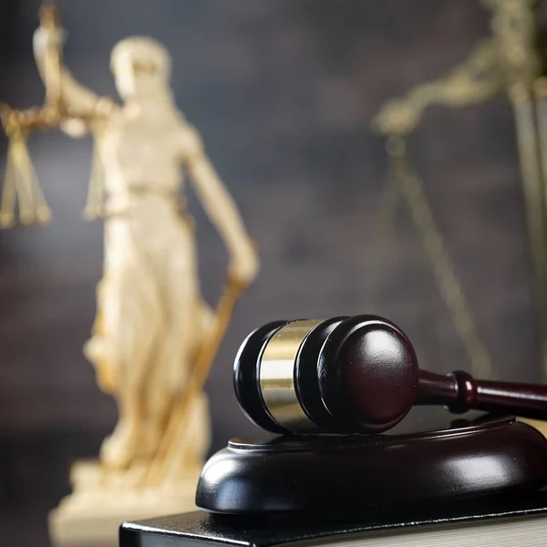 Wooden Gavel Justice Law Concept — Stock Photo, Image