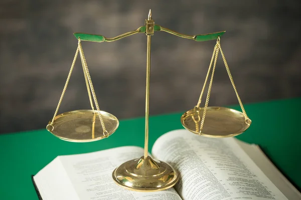 Lawyers Office Room Scales Justice Book — Stock Photo, Image