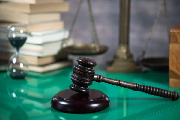 Wooden Gavel Court Justice Law Concept — Stock Photo, Image