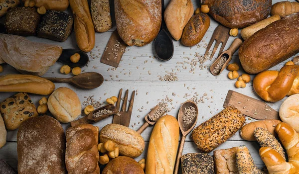 Čerstvý Domácí Chléb Pečivo — Stock fotografie