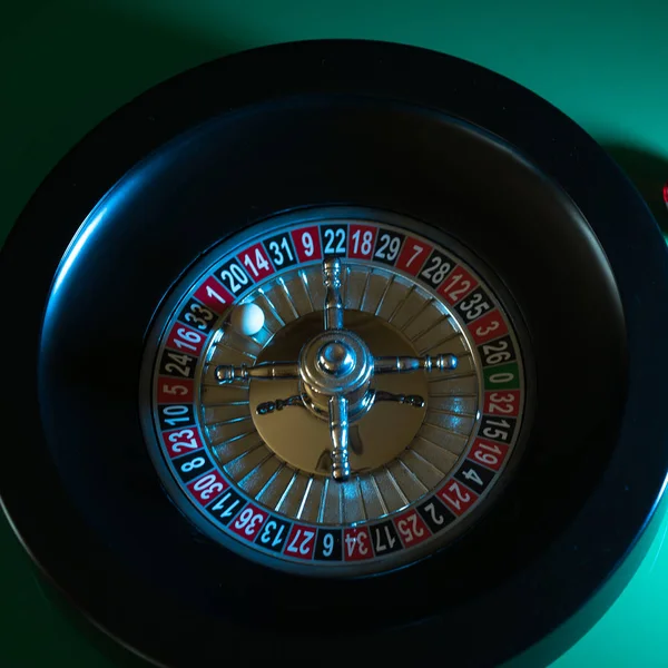 Casino Bakgrund Roulettehjulet Rörelse — Stockfoto
