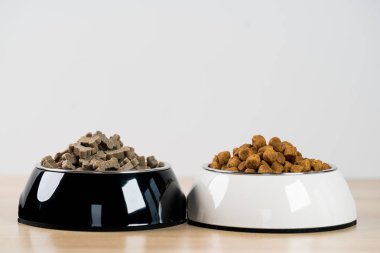 kuru köpek gıda kase katta yığını