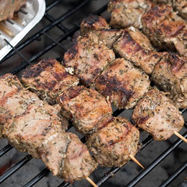 İştah açıcı sulu domuz eti yakın çekim