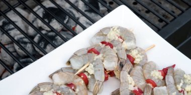 Baharat ile iştah açıcı taze karides