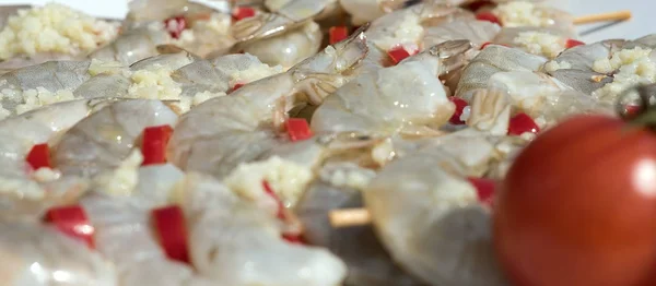 Crevettes Fraîches Appétissantes Aux Épices — Photo