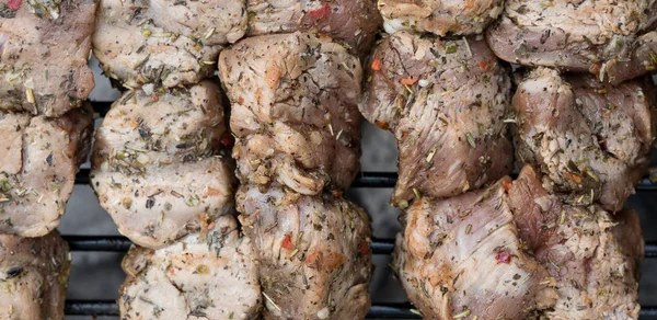 Primo Piano Succosa Carne Maiale Appetitosa — Foto Stock