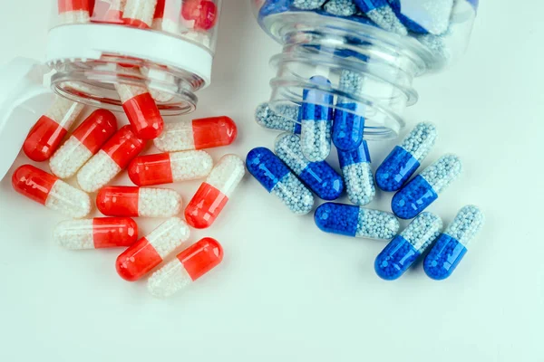Close Colorful Pills Treatment — Stock Photo, Image