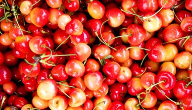 Lezzetli iştah açıcı kiraz yakın çekim