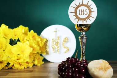 Hristogram Ihs Kupası beyaz zemin üzerine