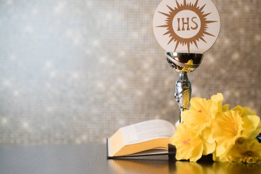 Hristogram Ihs Kupası beyaz zemin üzerine
