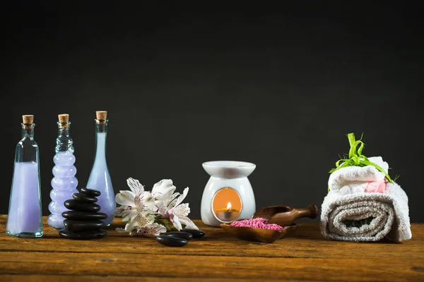Aromatherapy Concept Candles Organic Remedy Relaxation — Stock Photo, Image