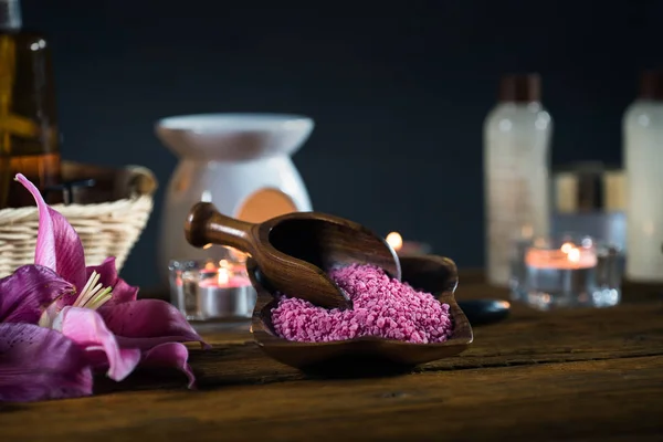 Conceptul Aromaterapie Lumânări Remediu Organic Pentru Relaxare — Fotografie, imagine de stoc