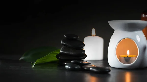 Concetto Aromaterapia Candele Rimedio Biologico Relax — Foto Stock