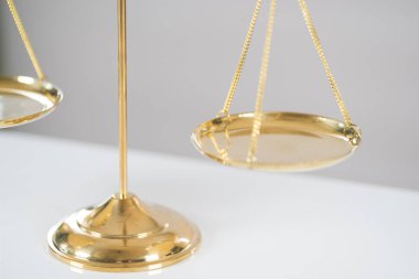 Bulanık arka planda izole edilmiş Themis ölçekleri