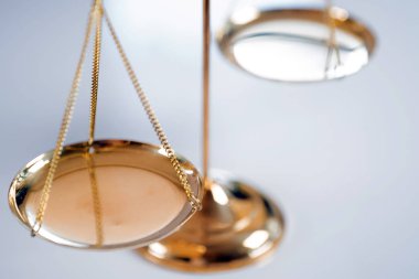 Bulanık arka planda izole edilmiş Themis ölçekleri