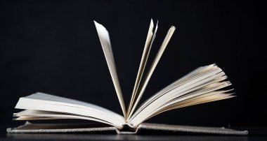 masada açık kitap, koyu arka plan