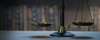Bulanık arka planda izole edilmiş Themis ölçekleri