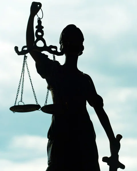 Estatua Diosa Ciega Themis Ley Justicia Concepto — Foto de Stock