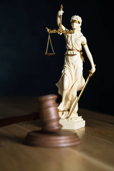 Law and Justice, Statue of blind goddess Themis.