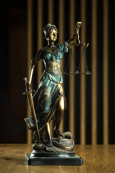 Law Justice Statue Blind Goddess Themis — Stock Photo, Image