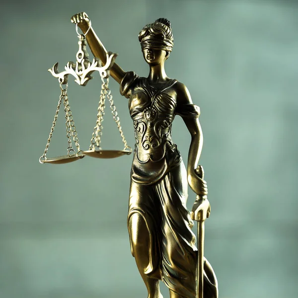 Hukuk Adalet Kör Tanrıça Themis Heykeli — Stok fotoğraf