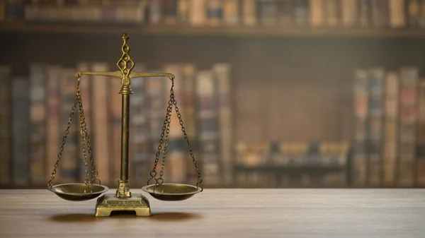 Law Justice Scales Table — Stock Photo, Image