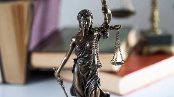 Statue Justice Closeup Figure Lady Justice Justitia — Stock Photo, Image