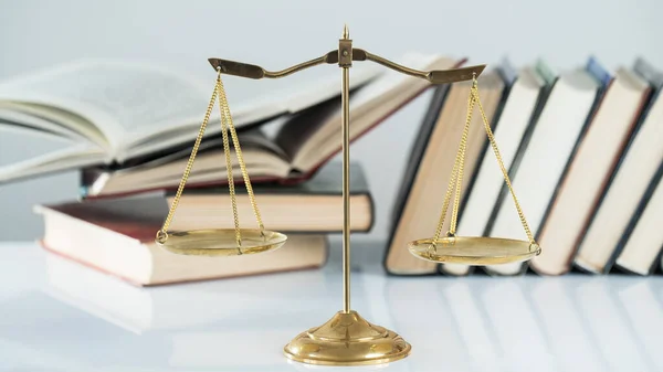 Closeup Balance Scales Weight Balance Law Justice Concept — Stock Photo, Image