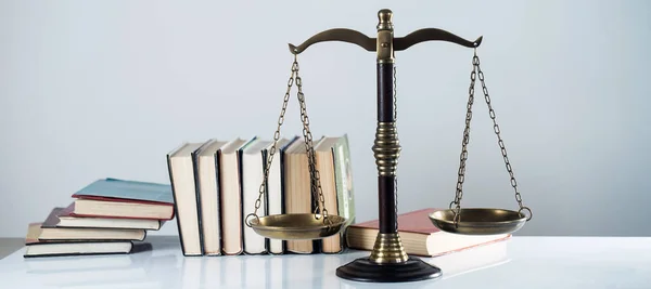 Closeup of balance scales, weight balance. Law and justice concept