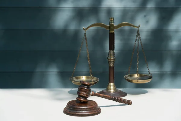 法と正義の概念 合法的な概念 裁判官の手荷物の閉鎖 — ストック写真