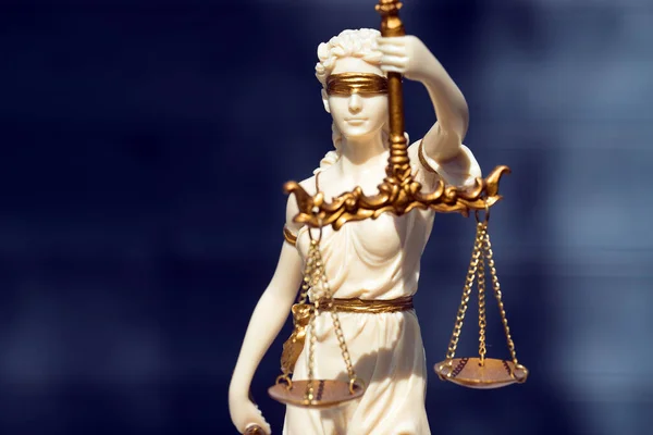 Άγαλμα Της Δικαιοσύνης Κλείσιμο Της Εικόνας Της Κυρίας Δικαιοσύνης Της Εικόνα Αρχείου
