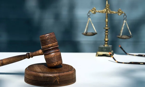 Recht Justitie Concept Legaliteitsconcept Sluiting Van Hamer Van Rechter — Stockfoto
