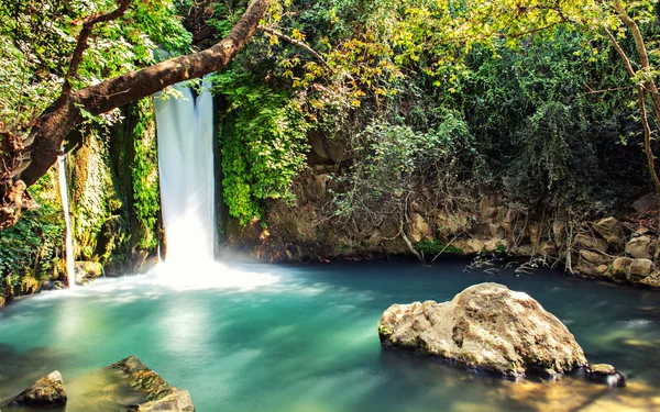 Hermon Stream Banias Waterfall — Stockfoto
