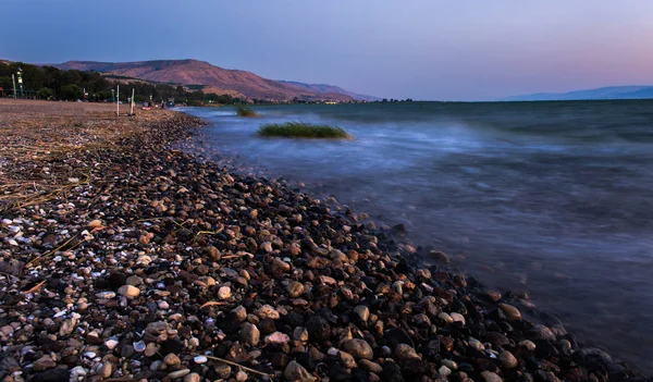 Matahari Terbenam Atas Melihat Lanskap Galilee — Stok Foto